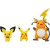 imagePokmon Select Evolution 3 Pack  Features 2Inch Pichu and Pikachu and 3Inch Raichu Battle Figures