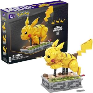imageMEGA Pokmon Building Toys Set Motion Pikachu with 1092 Pieces and Running Movement for Adult CollectorsPikachu