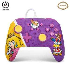imagePowerA Enhanced Nintendo Switch and Switch 2 Wired Controller  Pikachu Evolution Pokemon Switch Controller Mappable Gaming Buttons Officially licensedPrincess Peach Battle