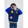 imagePokemon French Terry Zip Up Varsity Bomber Jacket Little Kid to Big Kid Sizes 41820Navy Blue  Pikachu