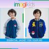 imagePokemon French Terry Zip Up Varsity Bomber Jacket Little Kid to Big Kid Sizes 41820Navy Blue  Pikachu