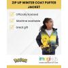 imagePokemon Pikachu Zip Up Winter Coat Puffer Jacket Toddler to Big Kid Sizes 41416Yellow
