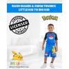 imagePokemon Raglan Rash Guard and Swim Trunks UPF 50 Outfit Set Little Kid to Adult Sizes 4  LargeBlue