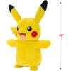imagePokmon Pikachu Electric Charge Plush  10 Inch Interactive Plush with Lights Voice Reactions and Thunder FX