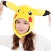 imageSAZAC Pikachu Pokemon Kigurumi Hat  Adult Beanie with Strap Ear Flaps  Halloween Costume Cosplay