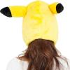 imageSAZAC Pikachu Pokemon Kigurumi Hat  Adult Beanie with Strap Ear Flaps  Halloween Costume Cosplay