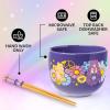 imageSilver Buffalo Pokemon Pikachu Ceramic Ramen Noodle Rice Bowl with Chopsticks Microwave Safe 20 OuncesCare Bears Groovy Flower Power