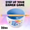 imageSilver Buffalo Pokemon Pikachu Ceramic Ramen Noodle Rice Bowl with Chopsticks Microwave Safe 20 OuncesCare Bears Ramen and Sushi