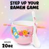 imageSilver Buffalo Pokemon Pikachu Ceramic Ramen Noodle Rice Bowl with Chopsticks Microwave Safe 20 OuncesCare Bears Spring Floral Spoon