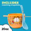 imageSilver Buffalo Pokemon Pikachu Ceramic Ramen Noodle Rice Bowl with Chopsticks Microwave Safe 20 OuncesGarfield Junk Food Spoon