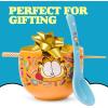 imageSilver Buffalo Pokemon Pikachu Ceramic Ramen Noodle Rice Bowl with Chopsticks Microwave Safe 20 OuncesGarfield Junk Food Spoon