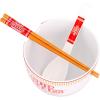 imageSilver Buffalo Pokemon Pikachu Ceramic Ramen Noodle Rice Bowl with Chopsticks Microwave Safe 20 OuncesNissin Cup Noodles Spoon