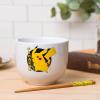 imageSilver Buffalo Pokemon Pikachu Ceramic Ramen Noodle Rice Bowl with Chopsticks Microwave Safe 20 OuncesPokemon Pikachu