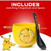 imageSilver Buffalo Pokemon Pikachu Ceramic Ramen Noodle Rice Bowl with Chopsticks Microwave Safe 20 OuncesPokemon Pikachu Spoon Set