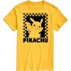 imageHYBRID APPAREL  Pokmon  Pikachu Checkers  Mens Short Sleeve Graphic TShirtYellow