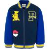 imagePokemon French Terry Zip Up Varsity Bomber Jacket Little Kid to Big Kid Sizes 41820Navy Blue  Pikachu