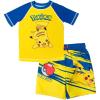 imagePokemon Raglan Rash Guard and Swim Trunks UPF 50 Outfit Set Little Kid to Adult Sizes 4  LargeYellow navy