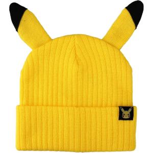 imageBioworld Pokemon Pikachu Inspired Adult Unisex Yellow Cuff Beanie