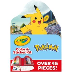 imageCrayola Pokmon Imagination Art Set 115pcs Kids Art Kit Coloring Supplies Pokemon Toys Pokemon Gift for Boys amp Girls Ages 5Pikachu