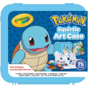 imageCrayola Pokmon Imagination Art Set 115pcs Kids Art Kit Coloring Supplies Pokemon Toys Pokemon Gift for Boys amp Girls Ages 5Squirtle