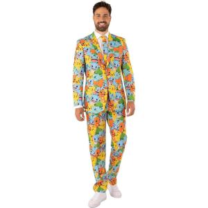 imageOpposuits Mens Suit  Official Pokmon Ghost Types Suit  Slim Fit  Multicolor  Includes Blazer Pants and TiePokmon