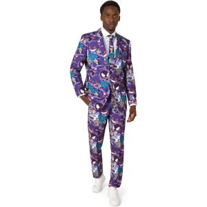 imageOpposuits Mens Suit  Official Pokmon Ghost Types Suit  Slim Fit  Multicolor  Includes Blazer Pants and TiePokmon Ghost Types