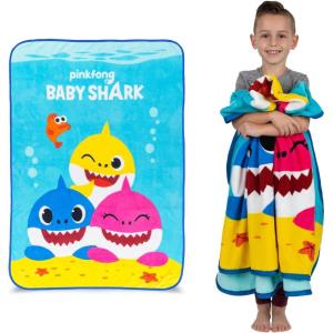 imagePokemon Anime Pikachu and Eevee Kids Bedding Super Soft Micro Raschel Throw 46 in x 60 in Official Licensed Product by FrancoBaby Shark