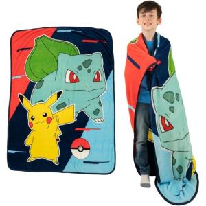 imagePokemon Anime Pikachu and Eevee Kids Bedding Super Soft Micro Raschel Throw 46 in x 60 in Official Licensed Product by FrancoPokemon