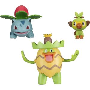 imagePokemon Battle Figure 3 Pack  Features 2Inch Pancham and Lucario and 3Inch Infernape Battle FiguresGrass Theme Pack
