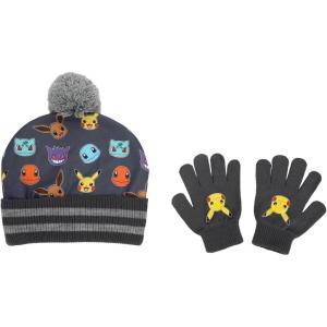 imagePokemon Character Collage Youth Cuffed Beanie and Gloves Set