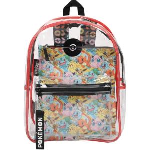 imagePokemon Multi Character AOP Adult 17 Backpack With Removable Laptop PouchMulticolored