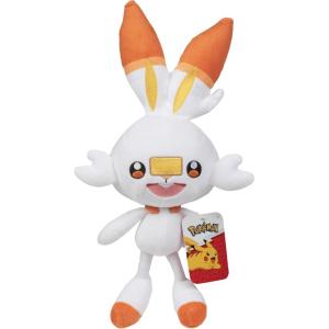 imagePokmon 8 Scorbunny Plush  Sword and Shield Starter Figure  Authentic Soft Stuffed Animal Bunny Toy  Gift for Kids Boys Girls  2