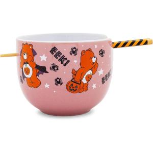 imageSilver Buffalo Pokemon Pikachu Ceramic Ramen Noodle Rice Bowl with Chopsticks Microwave Safe 20 OuncesCare Bears Trick or Sweet Bear