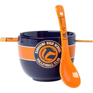 imageSilver Buffalo Pokemon Pikachu Ceramic Ramen Noodle Rice Bowl with Chopsticks Microwave Safe 20 OuncesHaikyu