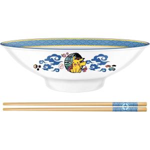 imageSilver Buffalo Pokemon Pikachu Ceramic Ramen Noodle Rice Bowl with Chopsticks Microwave Safe 20 OuncesPikachu Wagara Japanese Art Big