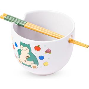 imageSilver Buffalo Pokemon Pikachu Ceramic Ramen Noodle Rice Bowl with Chopsticks Microwave Safe 20 OuncesPokemon Snorlax