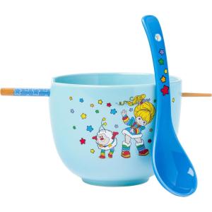 imageSilver Buffalo Pokemon Pikachu Ceramic Ramen Noodle Rice Bowl with Chopsticks Microwave Safe 20 OuncesRainbow Brite and Twink Spoon
