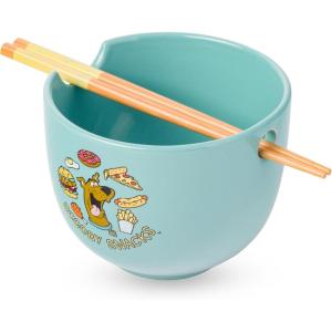 imageSilver Buffalo Pokemon Pikachu Ceramic Ramen Noodle Rice Bowl with Chopsticks Microwave Safe 20 OuncesScooby Doo Scooby Snacks