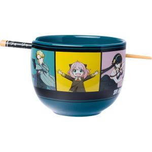 imageSilver Buffalo Pokemon Pikachu Ceramic Ramen Noodle Rice Bowl with Chopsticks Microwave Safe 20 OuncesSpy X Family Anime