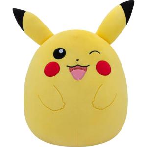 imageSquishmallows Original 14Inch Winking Pikachu Pokmon Plush  Ultrasoft Official Jazwares Plush Large