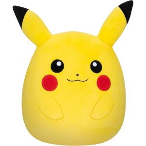 imageSquishmallows Pokemon 14Inch Pikachu Plush  Add Pikachu to Your Squad Ultrasoft Stuffed Animal Large Plush Official Kelly Toy PlushPikachu 14inch