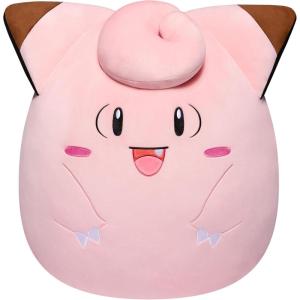 imageSquishmallows Pokemon 20Inch Clefairy Plush  Add Clefairy to Your Squad Ultrasoft Stuffed Animal Jumbo Plush Official Kelly Toy PlushClefairy