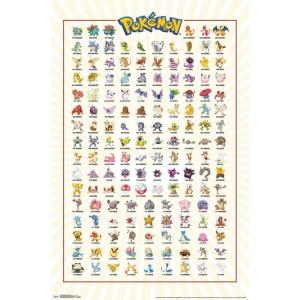 imageTrends International Pokmon  Kanto Grid Wall Poster 22375 x 34 Unframed Version