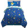 imageFranco Kids Bedding Super Soft Comforter and Sheet Set with Sham 7 Piece Full Size PokemonBaby Shark