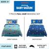 imageFranco Kids Bedding Super Soft Comforter and Sheet Set with Sham 7 Piece Full Size PokemonBaby Shark