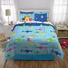 imageFranco Kids Bedding Super Soft Comforter and Sheet Set with Sham 7 Piece Full Size PokemonBaby Shark