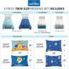 imageFranco Kids Bedding Super Soft Comforter and Sheet Set with Sham 7 Piece Full Size PokemonBaby Shark