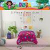 imageFranco Kids Bedding Super Soft Comforter and Sheet Set with Sham 7 Piece Full Size PokemonDora the Explorer