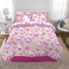 imageFranco Kids Bedding Super Soft Comforter and Sheet Set with Sham 7 Piece Full Size PokemonHello Kitty  Rainbow Garden