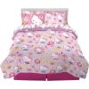 imageFranco Kids Bedding Super Soft Comforter and Sheet Set with Sham 7 Piece Full Size PokemonHello Kitty  Rainbow Garden